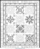 Crazy Quilt Block Pattern Sketch Coloring Page sketch template