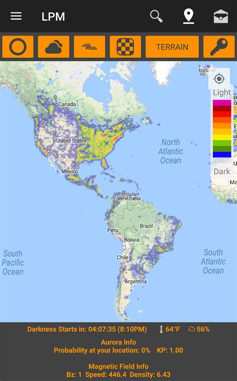 Light Pollution Map - Dark Sky Astronomy Tools for Android - Download