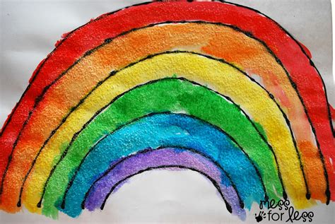 Rainbow Craft: Black Glue and Salt Watercolor Rainbow | Mommy Blogs @ JustMommies