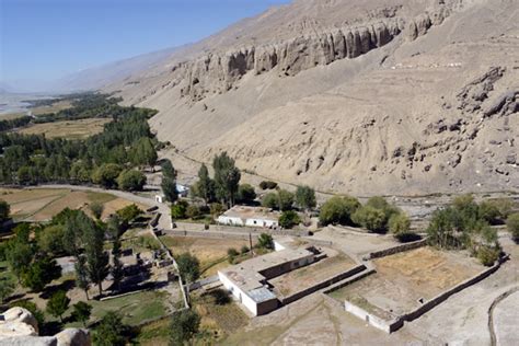 Village of Vrang seen from the Buddhist stupa, Wakhan Valley photo ...