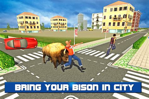 Angry Bison Attack in City 3D