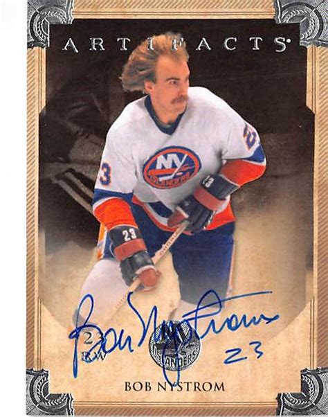 Bob Nystrom autographed hockey card (New York Islanders) 2013 Upper ...