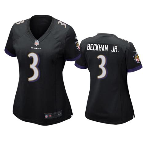 Women's Baltimore Ravens Odell Beckham Jr. Black Game Jersey - NB Jersey