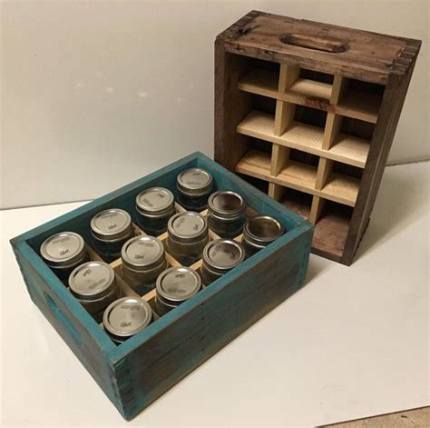 Awesome gift for canners who need mason jar storage! These canning crates are handmade from ...