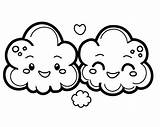 Cloud Coloring Pages sketch template
