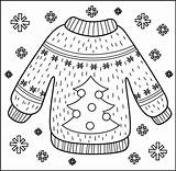 Sweater Colouring Pages sketch template