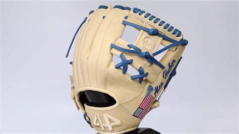 44 Pro Custom Baseball Gloves Signature Series Bone / Royal Blue I web - YouTube