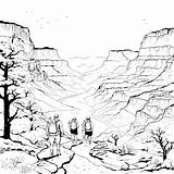 Download Three Hikers In The Grand Canyon Coloring Pages Online  sketch template