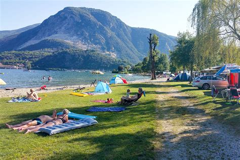 Campground beach on Lake Maggiore | Lolo's Extreme Cross Country RV Trips