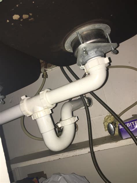 Advice on how to connect new dishwasher drain hose to pipes under sink ...