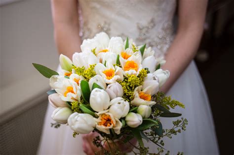 White Daffodil Bridal Bouquet