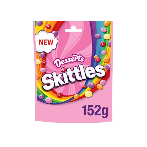 Skittles Vegan Sweets Dessert Flavoured Treat Bag 152g | Sweets ...