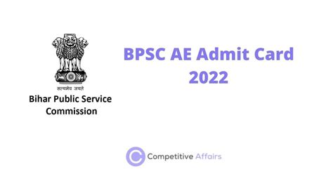 BPSC AE Admit Card 2022: Check BPSC AE Admit Card From Here - CompetitiveAffairs