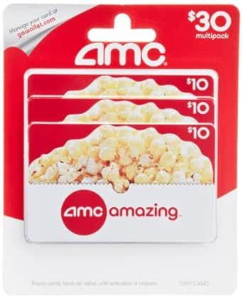 Amazon.com: AMC Theatre Gift Cards, Multipack of 3 - $10 : Gift Cards