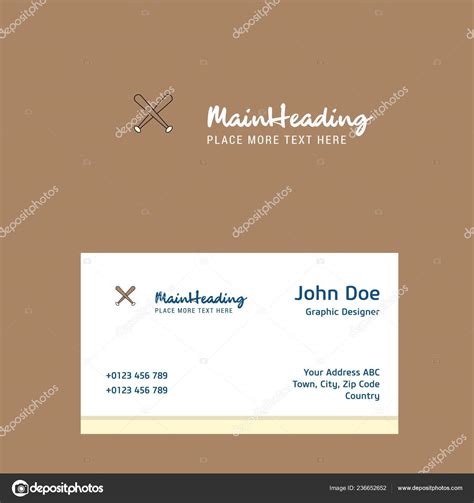 Baseball Bat Logo Design Business Card Template Elegant Corporate ...