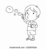 Blowing Bubbles Coloring Pages sketch template