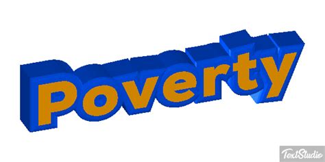 Poverty Word Animated GIF Logo Designs