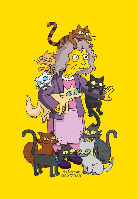 Simpsons Crazy Cat Lady 01 Digital Art by Chung In Lam - Pixels