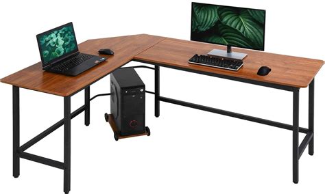 Computer Desk Gaming Desk Office L Shaped Desk PC Wood Home Large Work Space Corner Study Desk ...
