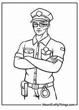 Police Officer Coloring Page Free  Printable Templates sketch template