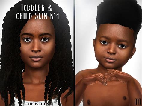 sims 4 cc // custom content black african american skin tones // black simmer, ethnic // toddler ...