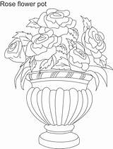 Flower pot coloring Printable Page For Kids 2 sketch template