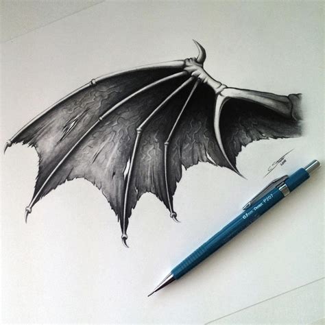 Demon/Dragon Wing Drawing by LethalChris on DeviantArt