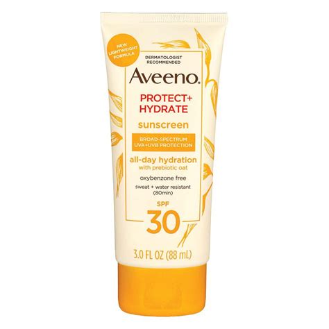 Aveeno Protect + Hydrate Sunscreen SPF 30 - Shop Sunscreen & self tanners at H-E-B