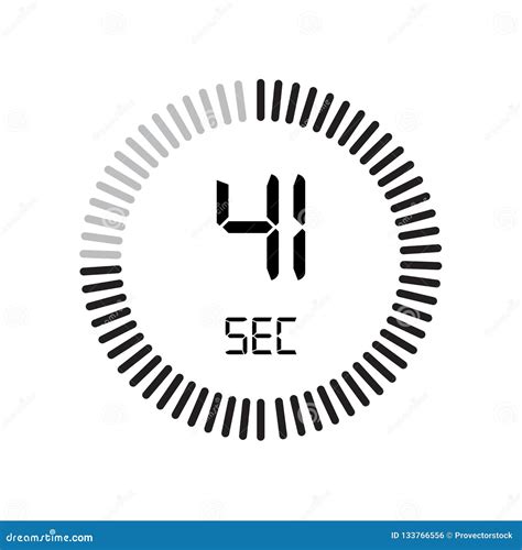 The 41 Seconds Icon, Digital Timer. Clock and Watch, Timer, Countdown Symbol Isolated on White ...