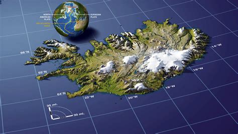 Detailed panoramic map of Iceland | Iceland | Europe | Mapsland | Maps ...