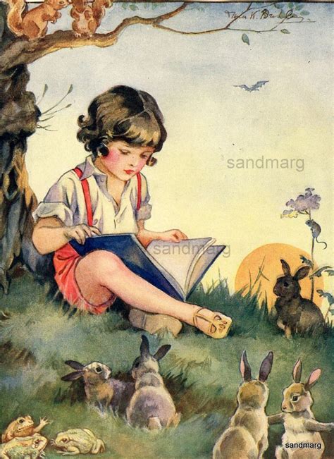 Vintage Storybook Illustration by Nina K Brisley | Children's book ...