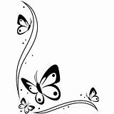 Butterfly Corner Borders Coloring Pages sketch template