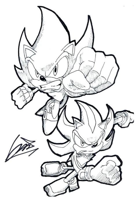 Hyper Sonic Coloring Pages