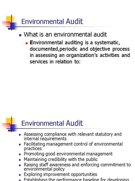 Environmental Audit Rev 1 | PDF | Audit | Business