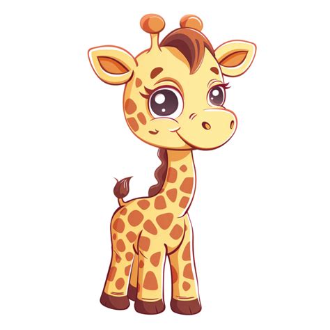 Cute cartoon baby giraffe 44183626 PNG