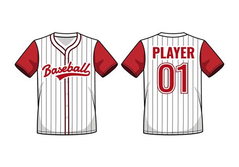 Pinstripe Baseball Jersey Mockup 273189 Vector Art at Vecteezy