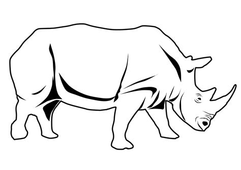 Rhino Line Drawing | Free download on ClipArtMag