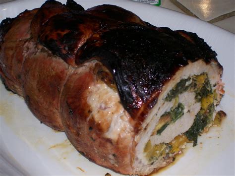 Dinners by Pharrell Recipes: Pork Loin Roast Stuffed with Spinach and Apricots 9 Points