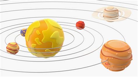 Cartoon Solar System 3D Model $199 - .3ds .blend .c4d .fbx .max .ma ...