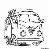 Colorful Volkswagen Van Coloring Page  Pagescom sketch template