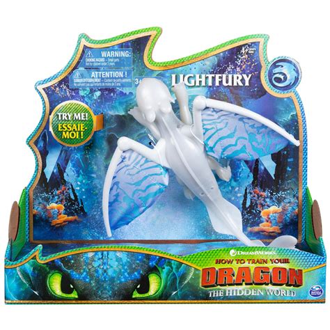 DreamWorks Dragons, Lightfury Deluxe Dragon with Lights and Sounds, for Kids Aged 4 and Up ...