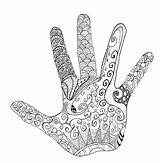 Hand Coloring Pages sketch template