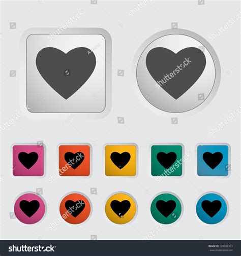 Heart Icon Black Silhouette Vector Version Stock Illustration 128588333 | Shutterstock