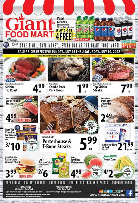 Giant Food Mart Summer Savings Sale starts today - THE WELLSVILLE SUN