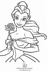 Belle Coloring Pages FREE 2025  And Learn sketch template
