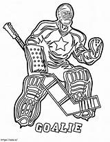 Hockey Goalie coloring Page sketch template