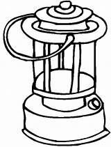 Camping Lantern Coloring Page sketch template