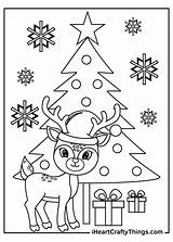 Christmas Reindeer Coloring Page Sketch sketch template