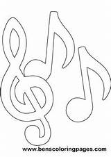 Musical Notes Coloring Pages For Kids sketch template