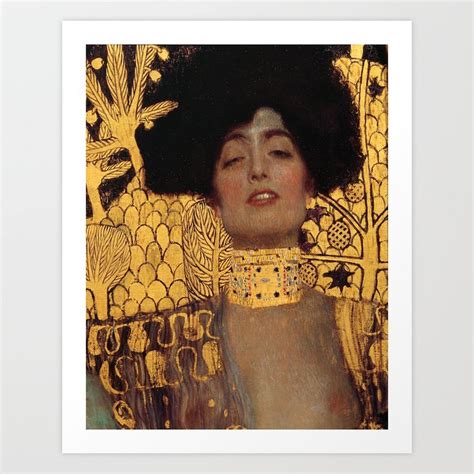 JUDITH AND THE HEAD OF HOLOFERNES - GUSTAV KLIMT Art Print by THE ICONIC PAINTINGS | Society6